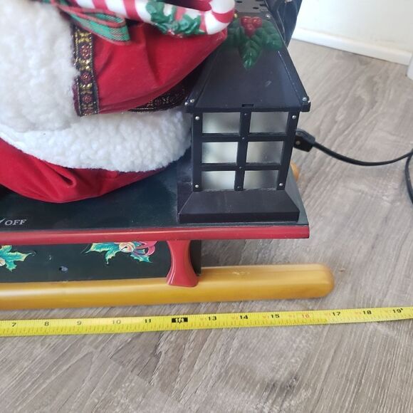 Vtg 1993 Holiday Creations Animated Musical Santa Christmas Sled Sleigh Works - Picture 11 of 13